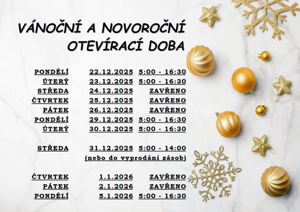 Oteviraci doba vanoce